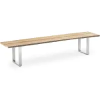 Niehoff Panca massiccia acciaio inox/teak