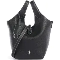 Ralph Lauren per donna. 428944657013 Borsa tote e a tracolla Polo Play in pelle nera (OSFA), Nero, Casual