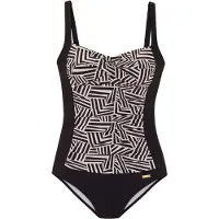 LASCANA Costume intero beige chiaro / nero