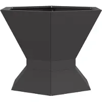 vidaXL Caminetto da esterno, nero, 50 x 50 x 40 cm, acciaio resistente alle intemperie