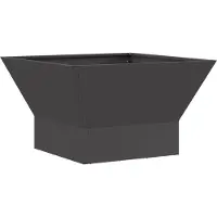 vidaXL Caminetto da esterno, nero, 60 x 60 x 35 cm, acciaio resistente alle intemperie