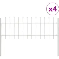 vidaXL Recinzione per giardino WOERDEN, 4 pezzi, 6,8 x 0,6 m, acciaio con rivestimento in polvere