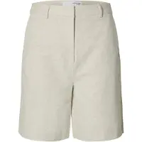 Selected Pantaloncini In Misto Lino Donne Beige 40
