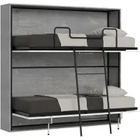 Itamoby - Letto doppio a scomparsa Kando cemento