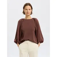 Selected Camicetta Con Maniche A 3/4 Donne Marrone 34