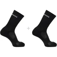Salomon Evasion Crew 2-Pack Calze casual (45-47, nero)