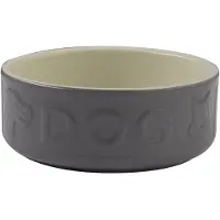Mason Cash Cuccia per cani in Vetroceramica con scritta, grigia, 15 cm