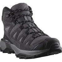 Salomon Women's X Ultra 360 Leather Mid GORE-TEX Scarpe da trekking Donna (38, grigio/nero)