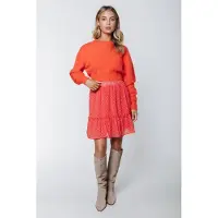 Colourful Rebel Hannah Small Geo Mini Skirt Bright Orange Taglia: XS | Minigonne Outlet | Donna | Arancione