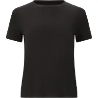Athlecia Women's Tinashe Rib S/S Tee T-shirt Donna (40, nero)