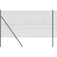 vidaXL Recinzione in filo metallico saldato, da ancorare a terra, 10 x 1,2 m, grigio, a rete