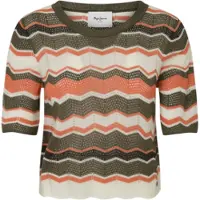 Pepe Jeans per donna. PL702205 Maglione verde Hollis (L), Casual, Multicolore, Acrilico