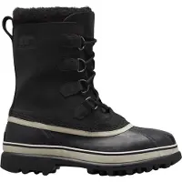 Sorel - Doposci caldi e impermeabili - Caribou WP Black Dark Stone per Uomo in Pelle - Taglia 41,5 - Nero
