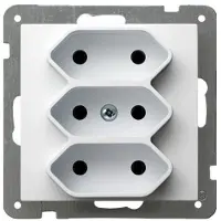 Ospel As White Plug-In Dose P/T Potr 3X2P Euro B.ram