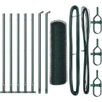 vidaXL Recinzione esagonale con base in cemento, 10 x 0,4 m, acciaio rivestito in PVC