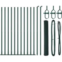 vidaXL Recinzione esagonale con base in cemento, 25 x 1,2 m, acciaio rivestito in PVC