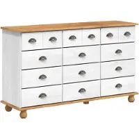 vidaXL Cassettiera con cassetti ASKIM Bianco 79 x 40 x 133,5 cm