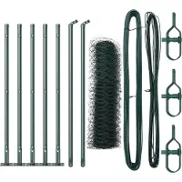 vidaXL Recinzione esagonale con base in cemento, 10 x 0,4 m, acciaio rivestito in PVC