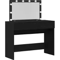 vidaXL Tavolino da toilette in rovere nero 100 x 40 x 120 cm