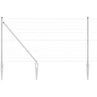 vidaXL Recinzione Euro con spuntoni, 25 x 1,2 m, acciaio zincato, colore argento, modello a rete