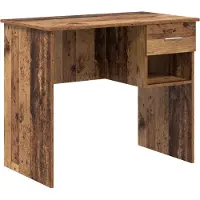 vidaXL Scrivania in legno massello riciclato, 90 x 49 x 75 cm, realizzata in legno composito