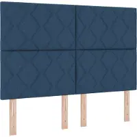 vidaXL Letto a molle con testiera blu 140 x 200 cm in tessuto