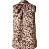 Guess Marciano GUESS Alanis Bow Sl Blouse Charming Leopard All Taglia: 40 | Magliette intime Outlet | Donna