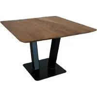 FineBuy Tavolino quadrato 60x60 cm in legno massiccio di acacia - Tavolo da soggiorno moderno e industriale con struttura in metallo - Fatto a mano - Naturale e stabile