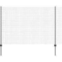 vidaXL Recinzione in filo saldato con pali, 10 x 1,5 m, acciaio zincato