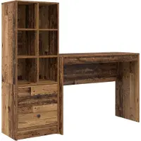 vidaXL Scrivania in legno massello riciclato, 145,5 x 40 x 127 cm, confezione da 2 pezzi.