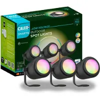 Calex Smart Faretto da esterno, puntale a terra, set di 3