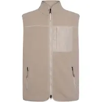 KnowledgeCotton Apparel ED Adv. Loose Fit Zip Fleece Vest Gilet in pile Uomo (XXL, beige)
