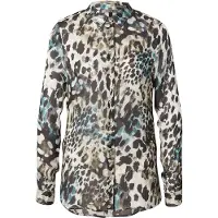 Guess Marciano GUESS Ls Clouis Shirt Aquarelle Leopard Pr Taglia: L | Maglie a manica lunga Outlet | Donna | Ciano