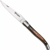 Laguiole En Aubrac Brown Pakkawood, Matt Bolsters, coltello da tasca, 12 cm