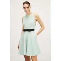 Motivi Mini Dress With A Bow At The Waist Green Taglia: 44 | Abiti Mini Outlet | Donna | Verde