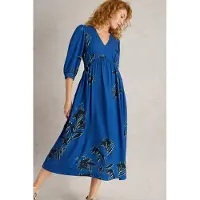 White Stuff Lucy Midi Dress Blue Print Taglia: 12 REGULAR | Abiti Midi Outlet | Donna | Blu