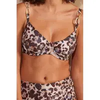 Livera Sw Bra Underw. Bodee Barbados Animal Dark Leo Taglia: FG38 | Bikini Outlet | Donna