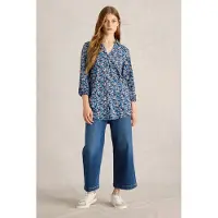 White Stuff Annie Longline Shirt Blue Print Taglia: 10 | Magliette intime Outlet | Donna | Blu
