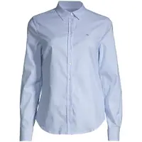 Gant per donna. 4300141 Camicia Oxford slim fit elasticizzata blu (38), Casual, Cotone, Manica lunga