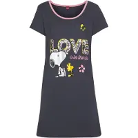 Peanuts Camicia da notte giallo / antracite / rosa / bianco