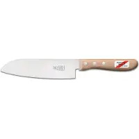 Robert Herder 1960625010002 santoku, coltello da verdura in acciaio inossidabile, legno di faggio rosso, 16,5 cm