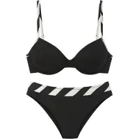 French Connection Bikini nero / bianco