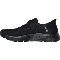 SKECHERS per uomo. 216324 Go Walk Flex Hands Up Slip-ins Scarpe nere (46), Nero, Basso, Stringhe, Casual, Sportivo, Multisport