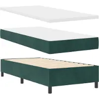 vidaXL Letto boxspring con testiera, verde scuro, 200 x 90 cm, velluto