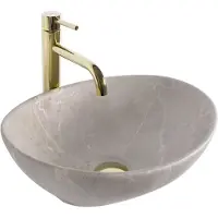 REA Lavabo Da Appoggio SOFIA BEIGE MATT Beige0