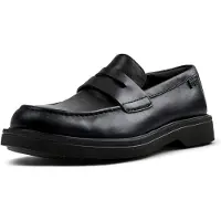 Camper per uomo. K101001-001 Mocassini Norman in pelle nera (43), Nero, Basso, Camoscio, Nessuno, Casual