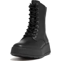 FitFlop per donna. GM4-090 Stivaletti in pelle nera F-Mode (39), Nero, 3 a 5cm, Cerniera, Casual