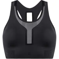 Hästko - Reggiseno sportivo 100% senza cuciture - Bra n°42 True Black per Donne in Pelle - Taglia L - Nero
