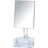 Wenko Specchio cosmetico Make-up Stand Standing LED Trenno Organizzatore Bagno Ospite WC