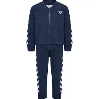 Hummel Tuta da jogging blu notte / bianco